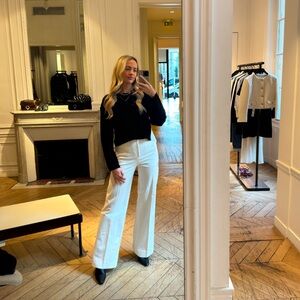 SANDRO Wide-Leg Canvas Jeans